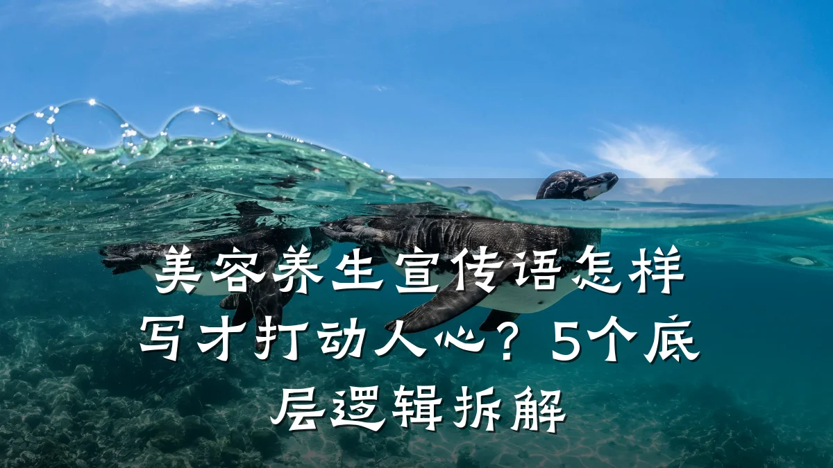 美容养生宣传语怎样写才打动人心?5个底层逻辑拆解