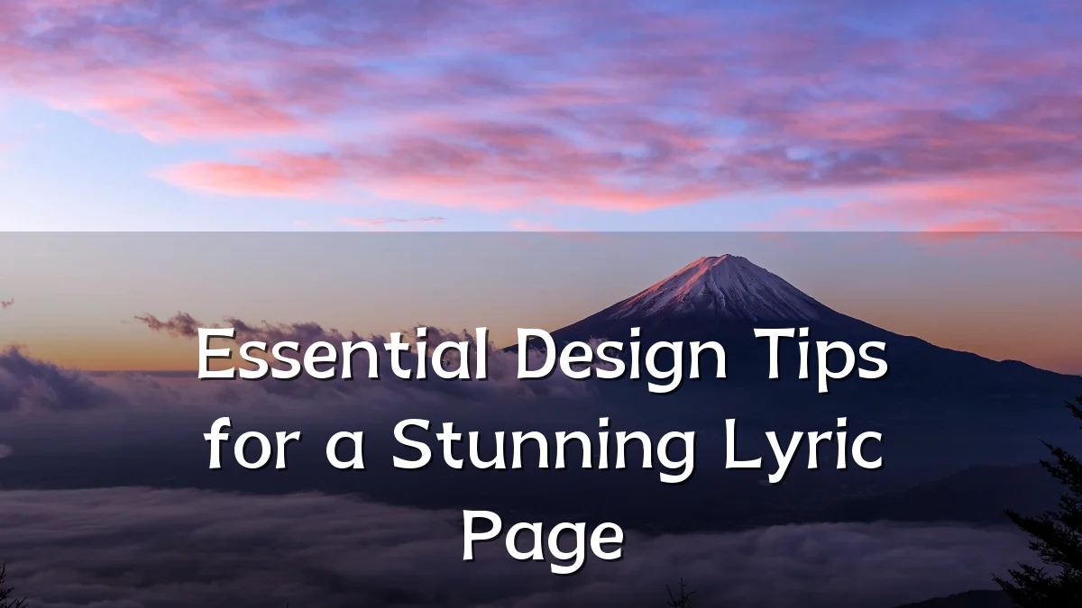 Essential Design Tips for a Stunning Lyric Page