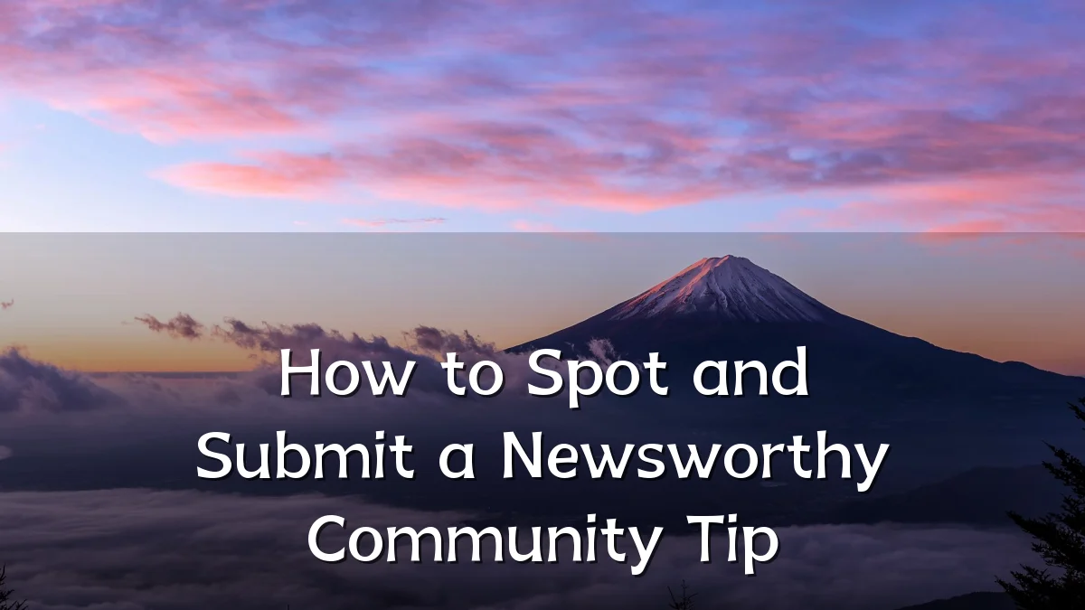 How to Spot and Submit a Newsworthy Community Tip