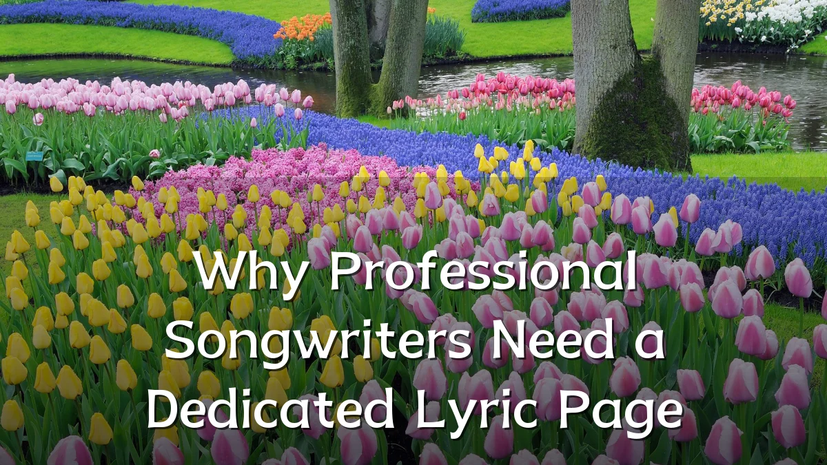 Why Professional Songwriters Need a Dedicated Lyric Page