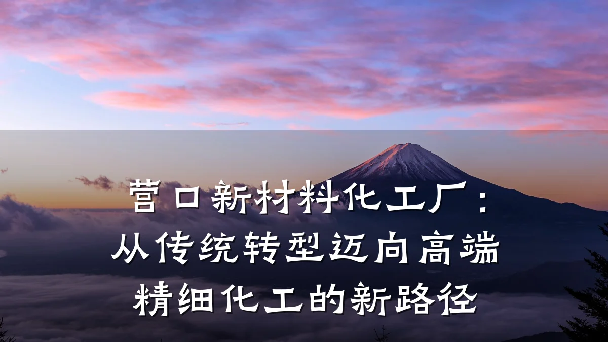 营口新材料化工厂:从传统转型迈向高端精细化工的新路径