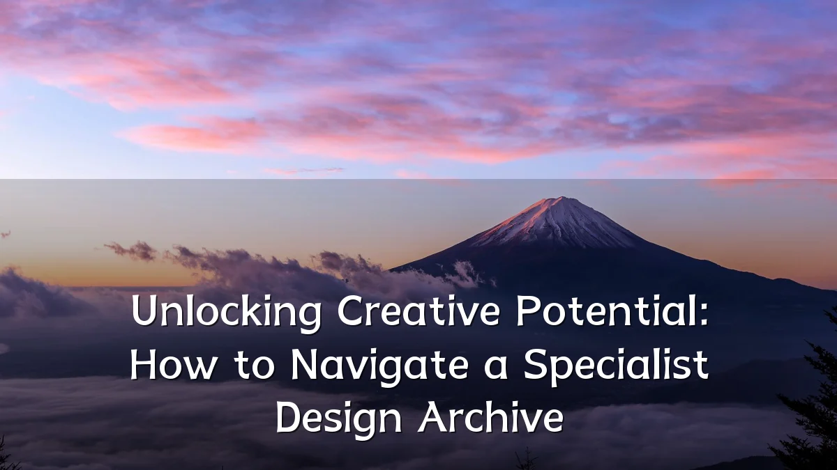 Unlocking Creative Potential: How to Navigate a Specialist Design Archive