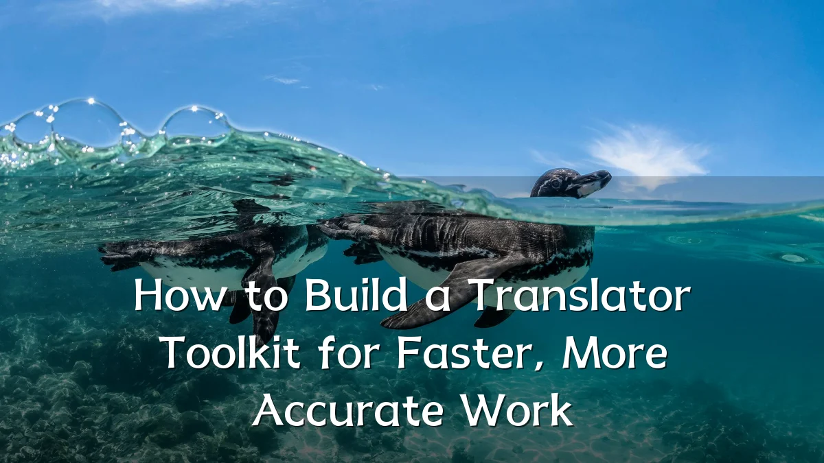 How to Build a Translator Toolkit for Faster, More Accurate Work