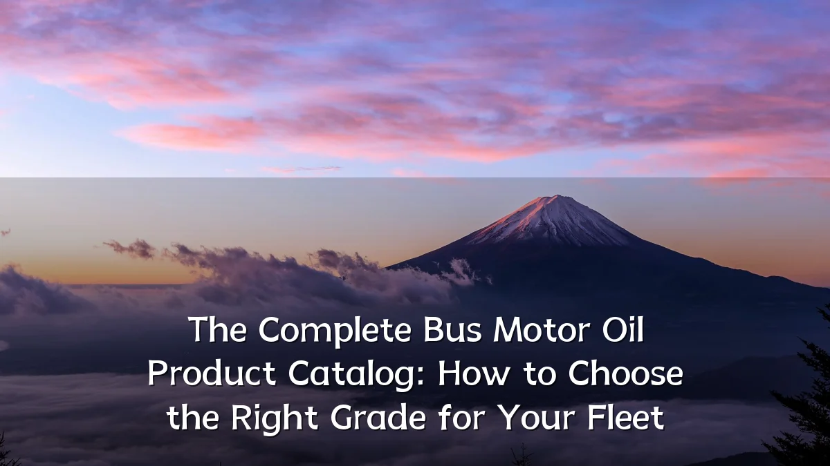 The Complete Bus Motor Oil Product Catalog: How to Choose the Right Grade for Your Fleet