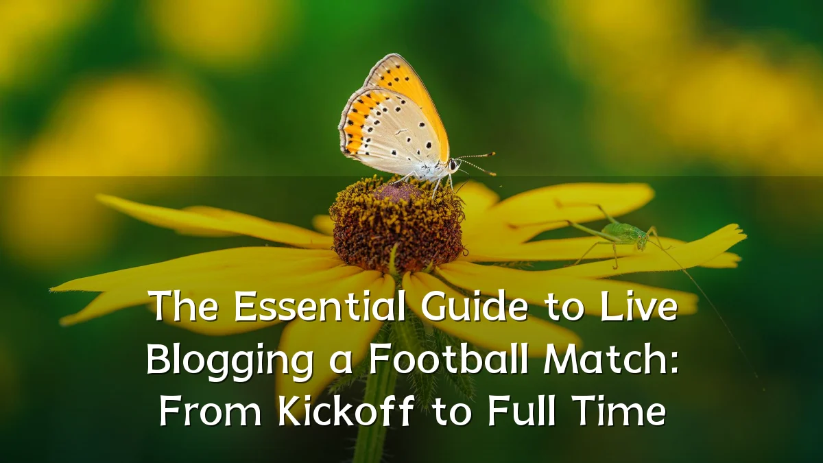 The Essential Guide to Live Blogging a Football Match: From Kickoff to Full Time
